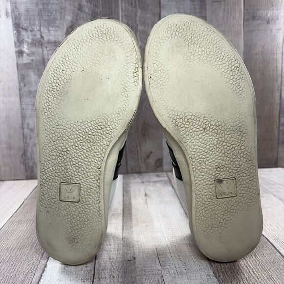 Veja Esplar Women's Size 7 Campos Leather Sneakers Lace Up Low Top White Black - Picture 12 of 15